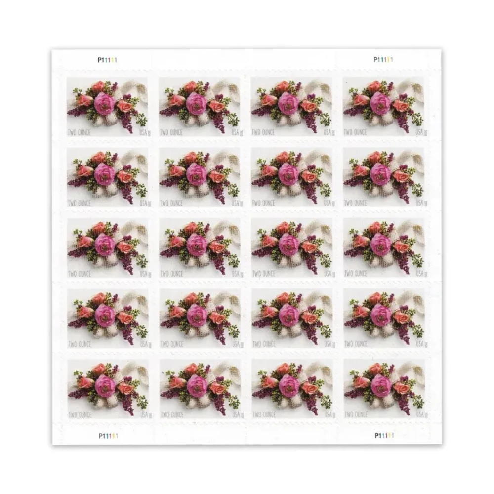 (2020) USPS Garden Corsage Wedding Postage Stamps
